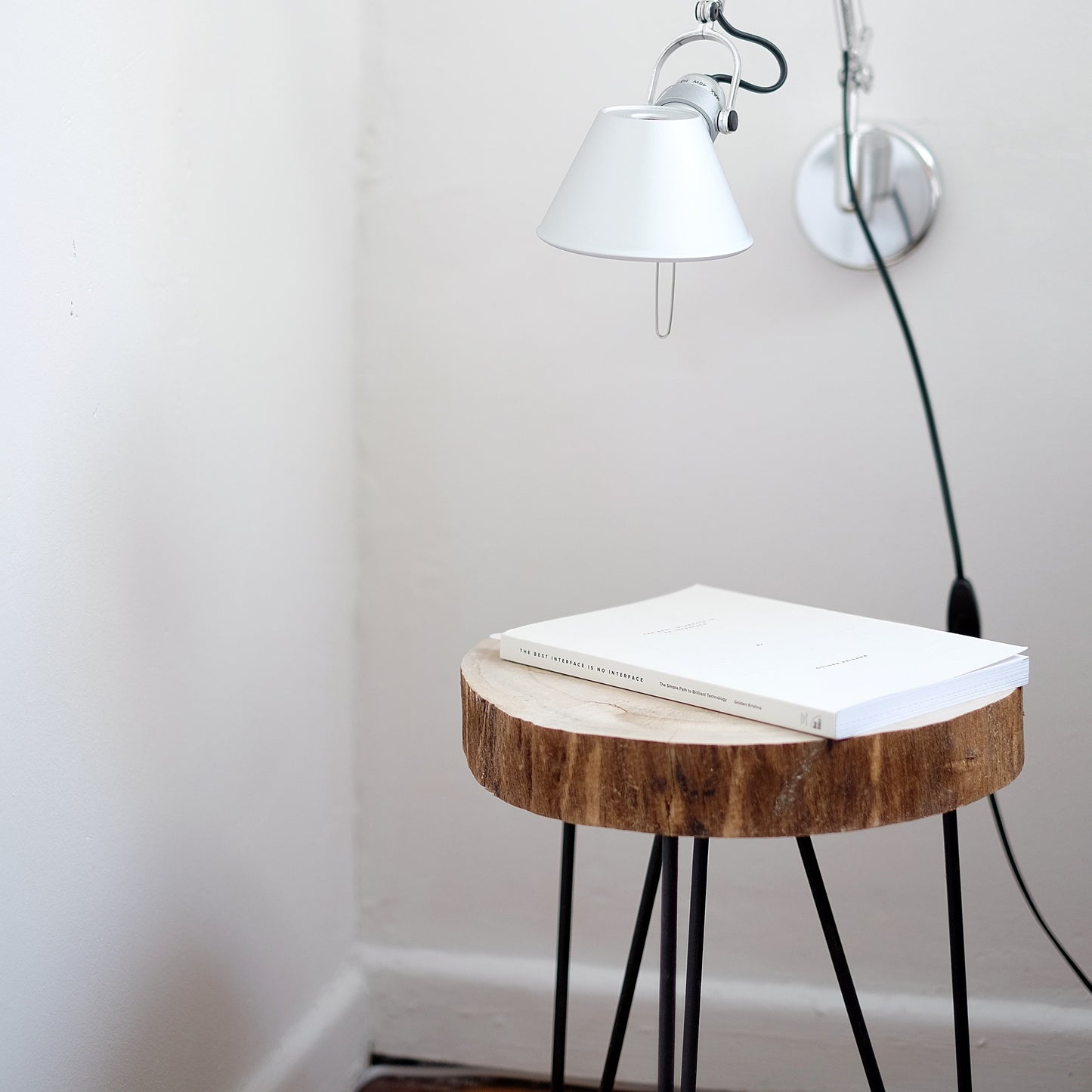 Industrial silver wall lamp