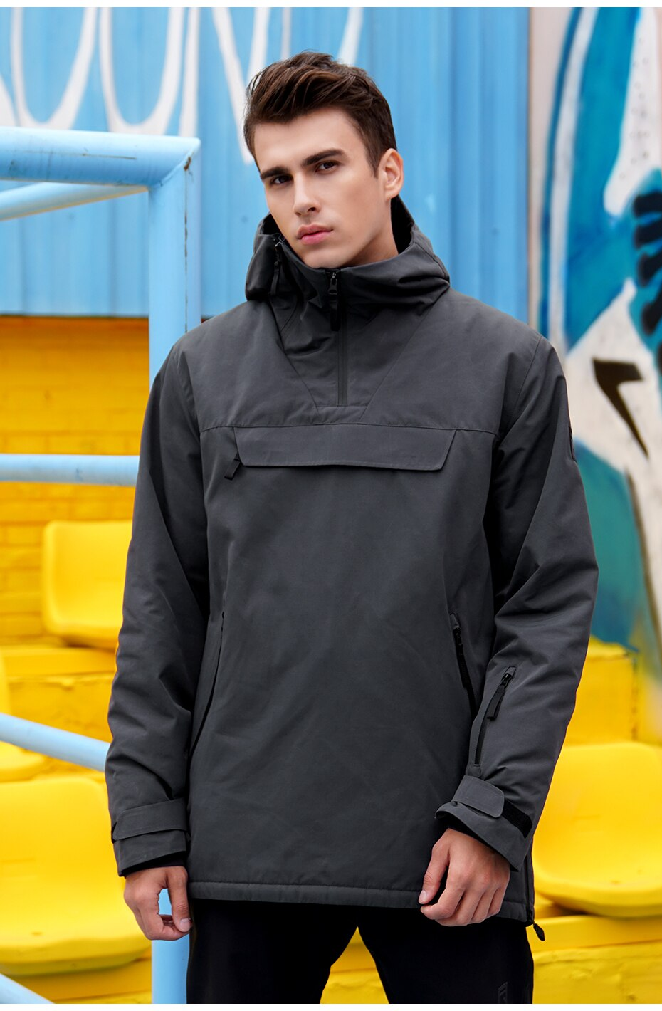 Men Snowboarding Hoodie - C73576