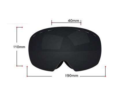 Ski Snowboard Goggles Double Layers UV Anti-fog - F28374