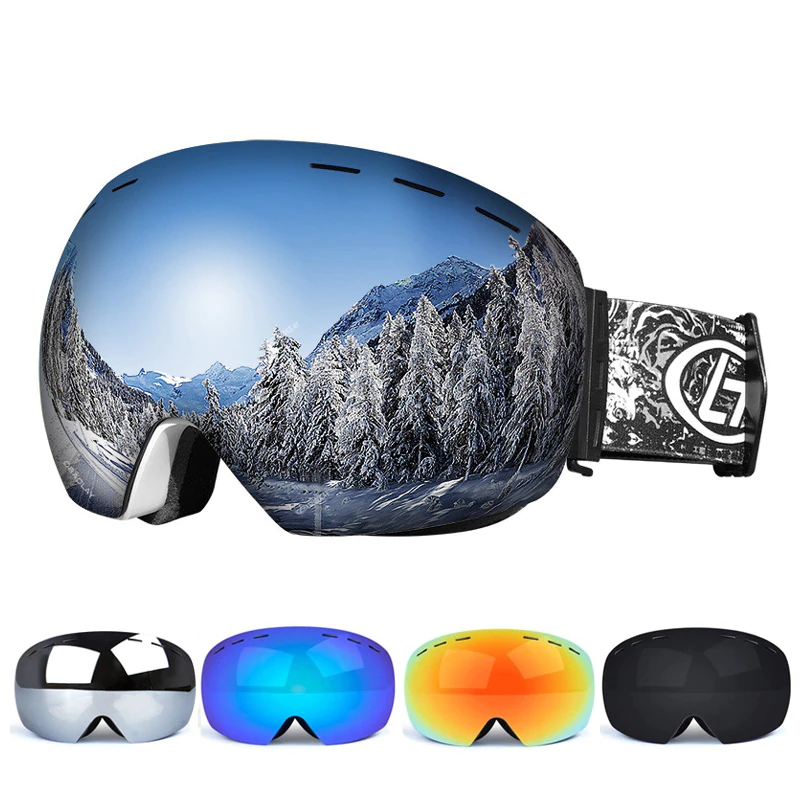 Ski Snowboard Goggles Double Layers UV Anti-fog - F28374